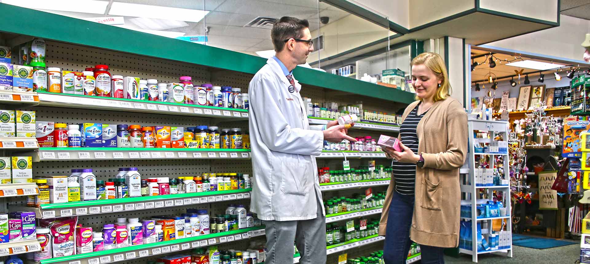 photo of pharmacist counseling a patient